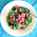 Berry Watermelon Spinach Salad